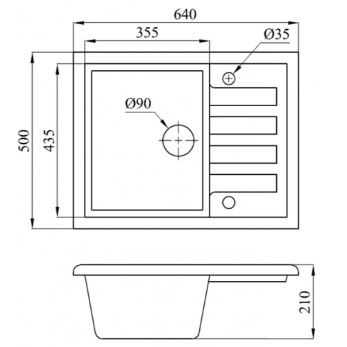 Кухонная мойка БелЭворс Vega L (антрацит)