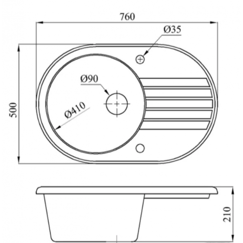 Кухонная мойка БелЭворс Rondo L (олово)