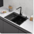 Кухонная мойка ARFEKA Eco AR мойка 600*500, коландер G, дозатор Black Decor Volcanic +CL AR G+DS AR