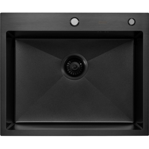Кухонная мойка ARFEKA Eco AR мойка 600*500, коландер G, дозатор Black Decor Volcanic +CL AR G+DS AR