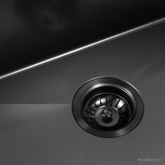 Кухонная мойка ARFEKA ECO AR мойка 600*500, коландер, дозатор BLACK DECOR VOLCANIC ROCK