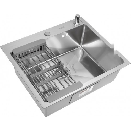 Кухонная мойка ARFEKA ECO AR мойка 600*500, коландер, дозатор SATIN DECOR MILLET GRAINS