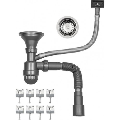 Кухонная мойка ARFEKA ECO AR мойка 600*500, коландер, дозатор SATIN DECOR VOLCANIC ROCK