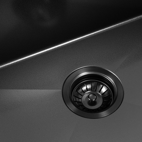 Кухонная мойка ARFEKA ECO AR 550*450 BLACK PVD NANO DECOR VOLCANIC ROCK
