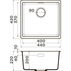 Кухонная мойка Omoikiri Kata 44-U WH (белый)