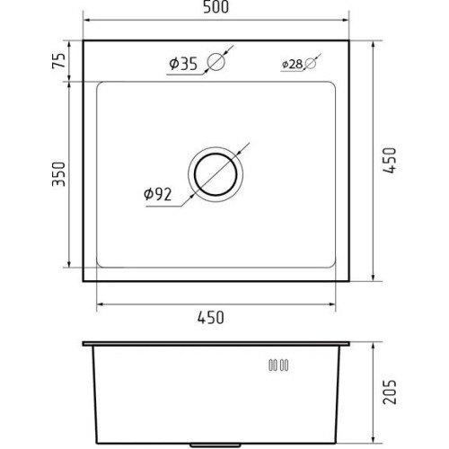 Кухонная мойка КромРус H5045S