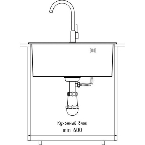 Кухонная мойка КромРус H5045S