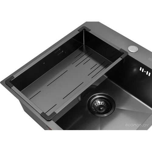 Кухонная мойка ARFEKA Eco AR мойка 600*500, коландер G, дозатор Black Decor Millet +CL AR G+DS AR