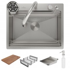 Кухонная мойка Roxen Stage Plus 560250-60 многофункциональная 8 в 1 (60*48/сатин)