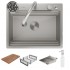 Кухонная мойка Roxen Stage Plus 560250-60-S многофункциональная 8 в 1 (60*48/текстурный сатин)