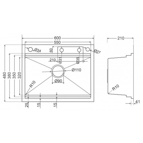 Кухонная мойка Roxen Stage Plus 560250-60-S многофункциональная 8 в 1 (60*48/текстурный сатин)