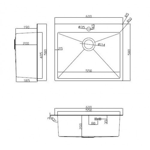 Кухонная мойка ARFEKA Eco AR мойка 600*500, коландер G, дозатор Satin Decor Volcanic +CL AR G+DS AR