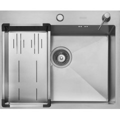 Кухонная мойка ARFEKA Eco AR мойка 600*500, коландер G, дозатор Satin Decor Volcanic +CL AR G+DS AR