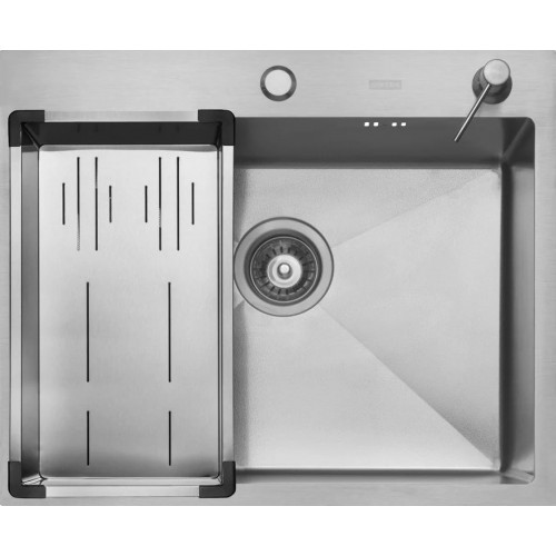 Кухонная мойка ARFEKA Eco AR мойка 600*500, коландер G, дозатор Satin Decor Volcanic +CL AR G+DS AR