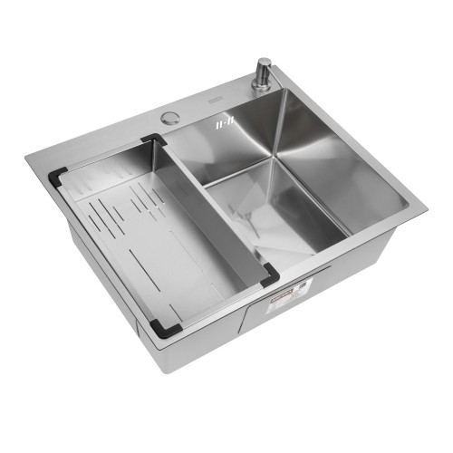 Кухонная мойка ARFEKA Eco AR мойка 600*500, коландер G, дозатор Satin Decor Millet +CL AR G+DS AR