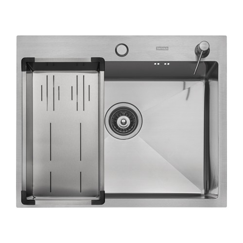 Кухонная мойка ARFEKA Eco AR мойка 600*500, коландер G, дозатор Satin Decor Millet +CL AR G+DS AR