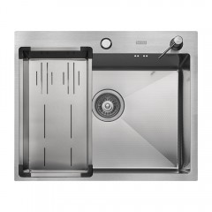 Кухонная мойка ARFEKA Eco AR мойка 600*500, коландер G, дозатор Satin Decor +CL AR G+DS AR