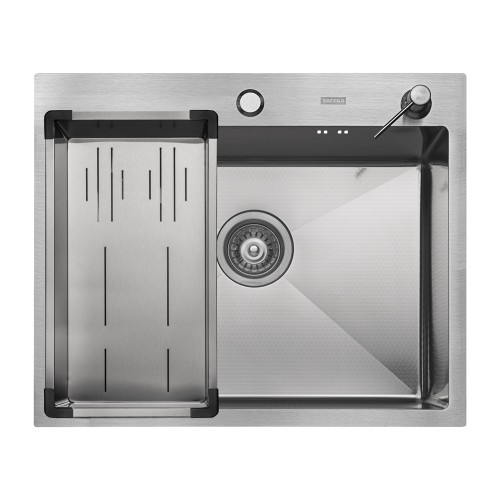 Кухонная мойка ARFEKA Eco AR мойка 600*500, коландер G, дозатор Satin Decor +CL AR G+DS AR