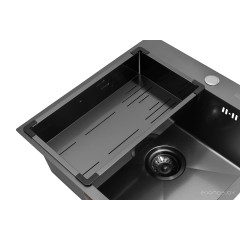 Кухонная мойка ARFEKA Eco AR мойка 600*500, коландер G, дозатор Black Decor +CL AR G+DS AR
