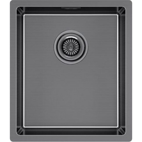 Кухонная мойка Paulmark Lassan 38 UNI LA38-GM (черный/вороненая сталь)