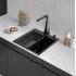Кухонная мойка ARFEKA Eco AR мойка 450*500, коландер G, дозатор Black +CL AR G+DS AR