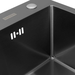 Кухонная мойка ARFEKA Eco AR мойка 450*500, коландер G, дозатор Black +CL AR G+DS AR
