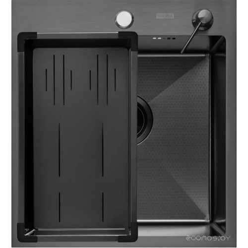 Кухонная мойка ARFEKA Eco AR мойка 450*500, коландер G, дозатор Black Decor +CL AR G+DS AR
