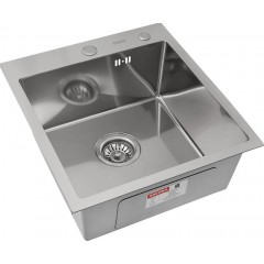 Кухонная мойка ARFEKA Eco AR мойка 450*500, коландер, дозатор SATIN DECOR MILLET GRAINS