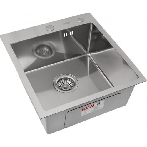 Кухонная мойка ARFEKA Eco AR мойка 450*500, коландер, дозатор SATIN DECOR MILLET GRAINS