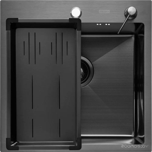 Кухонная мойка ARFEKA Eco AR мойка 500*500, коландер G, дозатор Black Decor Millet +CL AR G+DS AR