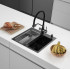 Кухонная мойка ARFEKA Eco AR мойка 500*500, коландер G, дозатор Black Decor Volcanic +CL AR G+DS AR