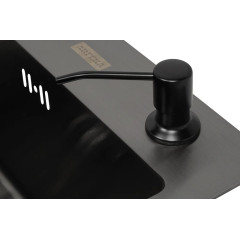 Кухонная мойка ARFEKA Eco AR мойка 500*500, коландер G, дозатор Black Decor Volcanic +CL AR G+DS AR