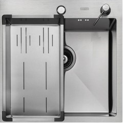 Кухонная мойка ARFEKA Eco AR мойка 500*500, коландер G, дозатор Satin +CL AR G+DS AR