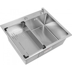 Кухонная мойка ARFEKA Eco AR мойка 600*500, коландер G, дозатор Satin +CL AR G+DS AR