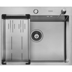 Кухонная мойка ARFEKA Eco AR мойка 600*500, коландер G, дозатор Satin +CL AR G+DS AR
