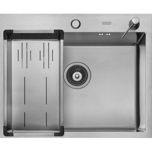 Кухонная мойка ARFEKA Eco AR мойка 600*500, коландер G, дозатор Satin +CL AR G+DS AR