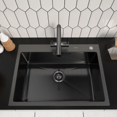 Кухонная мойка ARFEKA ECO AR 700*500 BLACK PVD NANO