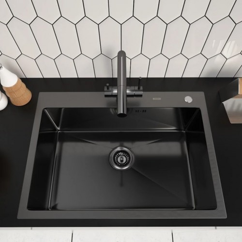 Кухонная мойка ARFEKA ECO AR 700*500 BLACK PVD NANO