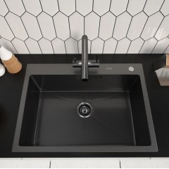 Кухонная мойка ARFEKA ECO AR 700*500 BLACK PVD NANO DECOR