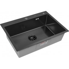 Кухонная мойка ARFEKA ECO AR 700*500 BLACK PVD NANO DECOR MILLET GRAINS