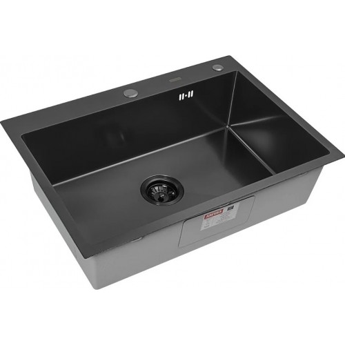 Кухонная мойка ARFEKA ECO AR 700*500 BLACK PVD NANO DECOR MILLET GRAINS