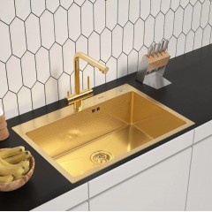 Кухонная мойка ARFEKA ECO AR 700*500 GOLD PVD NANO DECOR