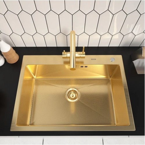Кухонная мойка ARFEKA ECO AR 700*500 GOLD PVD NANO DECOR
