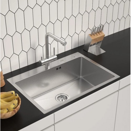 Кухонная мойка ARFEKA ECO AR 700*500 SATIN DECOR MILLET GRAINS