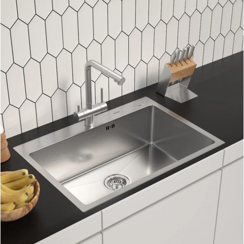 Кухонная мойка ARFEKA ECO AR 700*500 SATIN DECOR VOLCANIC ROCK