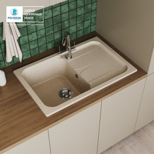 Кухонная мойка Polygran Alto 780 (опал)