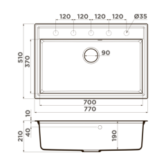 Кухонная мойка Omoikiri Daisen 77 WH 4997538 (белый)