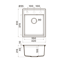 Кухонная мойка Omoikiri Daisen 42 WH 4997520 (белый)