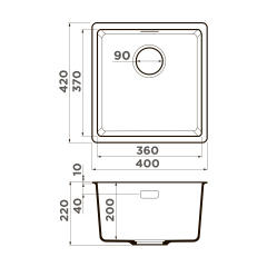 Кухонная мойка Omoikiri Daisen 42 WH 4997520 (белый)