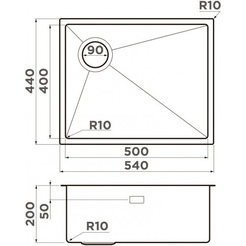 Кухонная мойка Omoikiri Taki 54-U/IF-L Side SF GB 4997476 (графит)